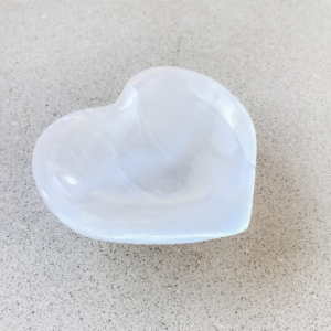 Selenite Heart Crystal Jewellery Bowl