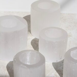 Selenite Tealight Candle Holder