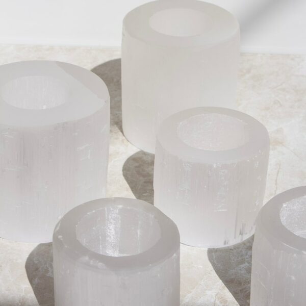Selenite Tealight Candle Holder